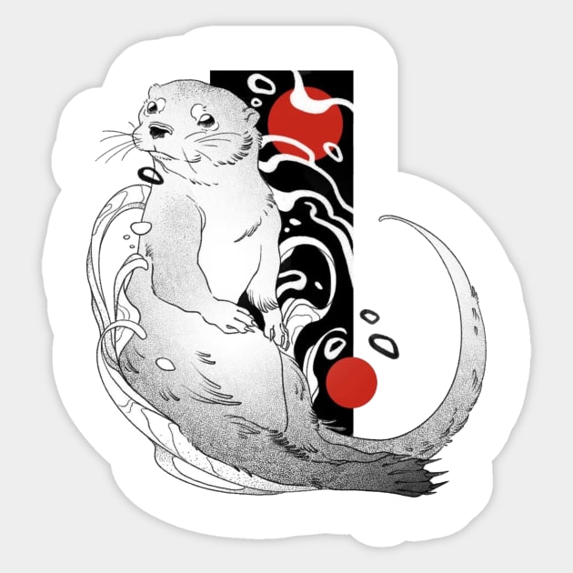 otter Sticker by i want money